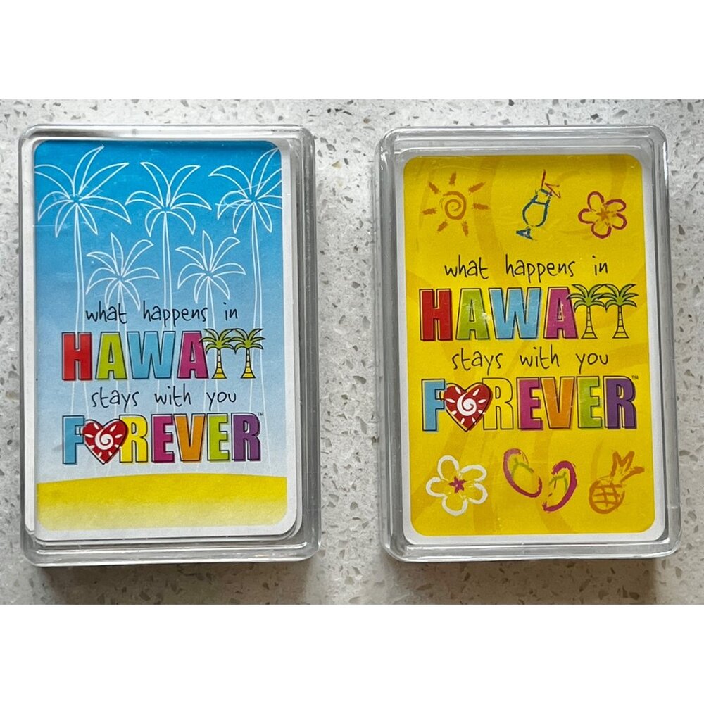 Hawaii Forever Island Heritage Playing Cards Set Of 2, one is sealed Games